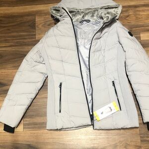 Nautica Women's Light Gray Puffer Jacket